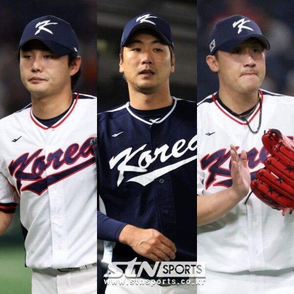 좌측부터 정철원, 김광현, 이용찬. 사진┃뉴시스