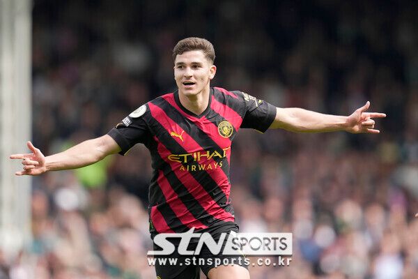 맨체스터 시티 공격수 훌리안 알바레스. 사진┃뉴시스/AP