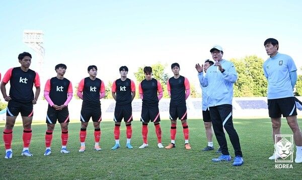 아시안게임 훈련 장면. 사진┃KFA