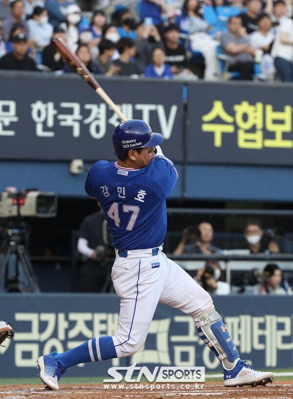 삼성 라이온즈 포수 강민호. 사진┃뉴시스