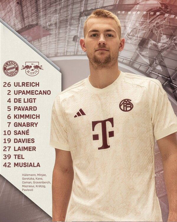 FC 바이에른 뮌헨의 슈퍼컵 라인업. 사진┃FC 바이에른 뮌헨