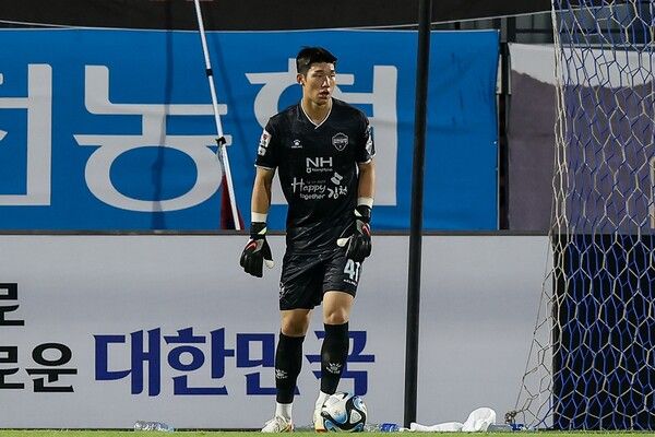 김천 상무 골키퍼 김준홍. 사진┃김천 상무