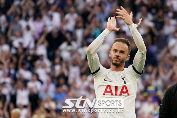 이날 로테이션에 따라 교체로 시작한 주전 미드필더 제임스 매디슨. 사진┃뉴시스/AP