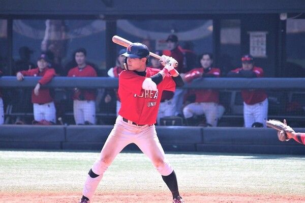 한국 대학야구 최고 중견수로 꼽히는 유정택. 사진┃대한유소년야구연맹