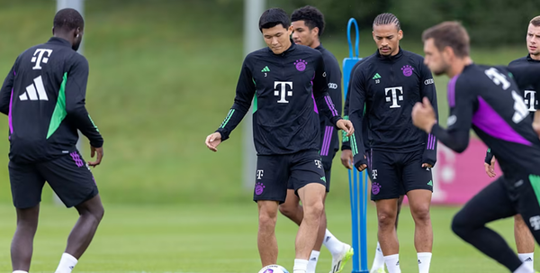 제베너 슈트라세에서 훈련 중인 김민재. 사진┃FC 바이에른 뮌헨