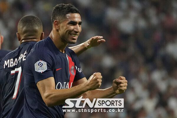 파리 생제르맹 FC 라이트백 아슈라프 하키미. 사진┃뉴시스/AP