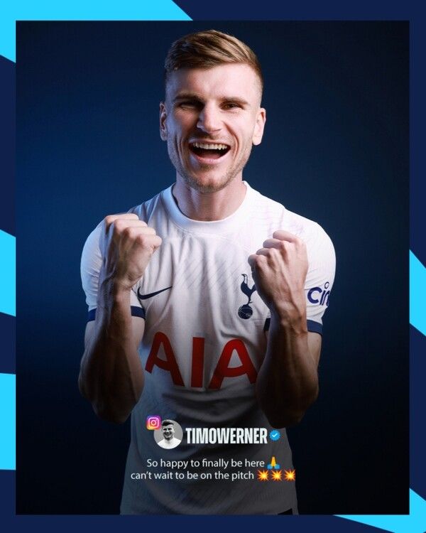 [오피셜] ‘손흥민 공백 잠시 메울 수 있다!’ 토트넘, 베르너 임대로 품었다! ‘완전 영입 옵션+등번호 16번’ 사진┃토트넘 홋스퍼