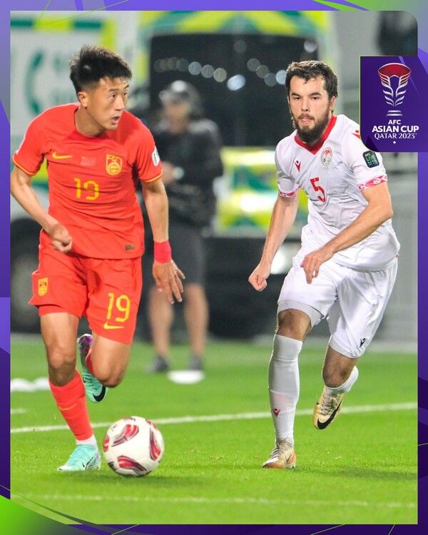 타지키스탄은 13일 오후 11시 30분(이하 한국시간) 카타르 도하의 압둘라 빈 칼리파 스타디움에서 열린 중국(79위)과의 '2023 아시아축구연맹(AFC) 카타르 아시안컵' A조 1차전에 나서 0-0 무승부를 거뒀다. 사진┃카타르 아시안컵 공식 SNS