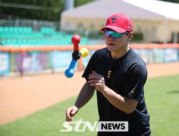 김도영이 재활 훈련을 하고 있다. 사진┃KIA 타이거즈