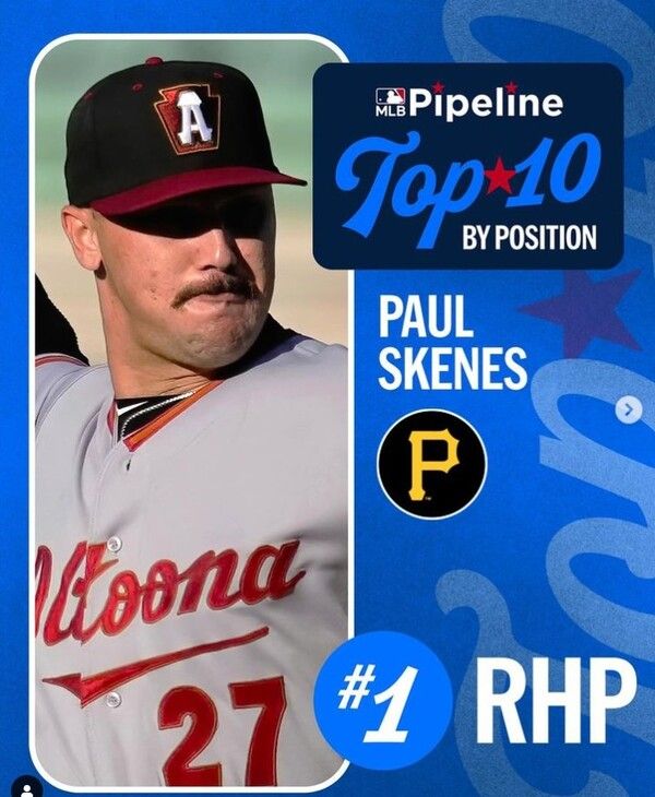 2024년 MLB 파이프라인 투수 유망주 1위 폴 스킨스. 사진┃MLB 파이프라인 SNS