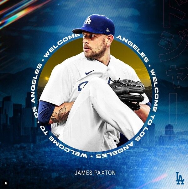 이번 겨울 LA 다저스에 자유계약(FA)로 입단한 제임스 팩스턴. 사진┃LA 다저스 SNS