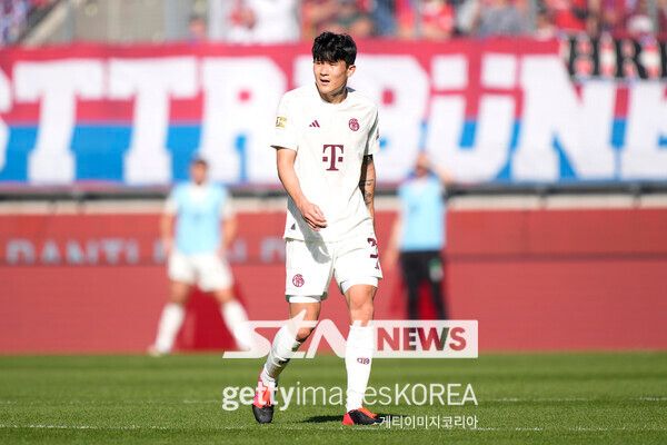FC 하이덴하임전에서 부진한 모습을 보인 FC 바이에른 뮌헨 센터백 김민재. 사진┃게티이미지코리아