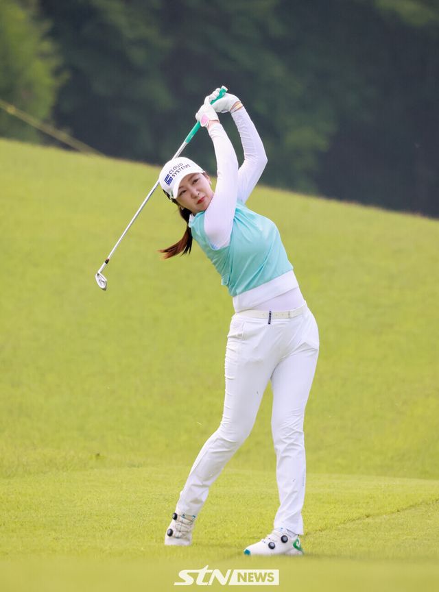 1라운드에서 배경은의 경기 모습. 사진 STN뉴스 손진현 기자