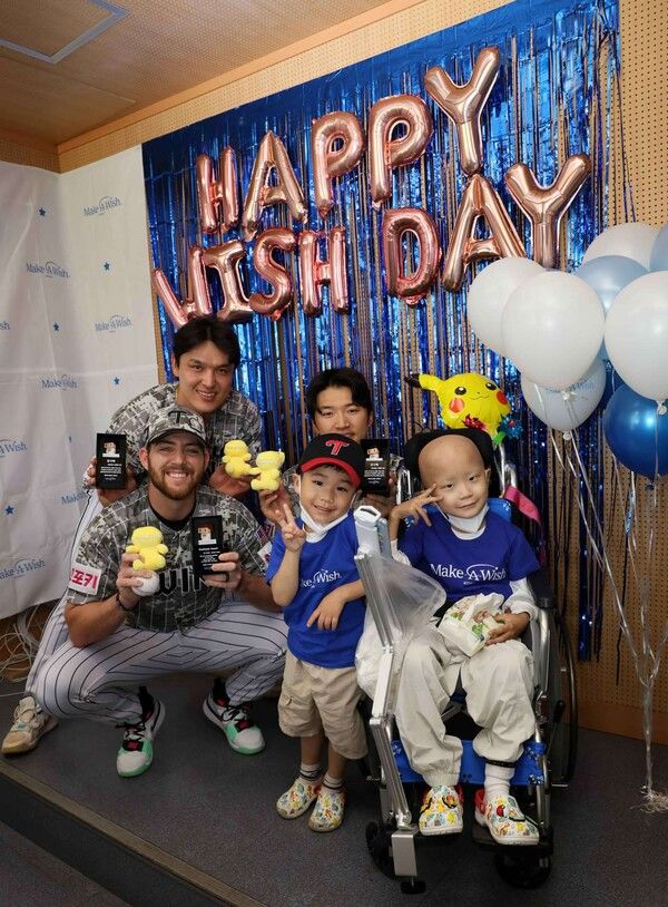 난치병 아동의 소원을 들어주는 위시데이를 진행한 LG 트윈스. 사진┃LG트윈스