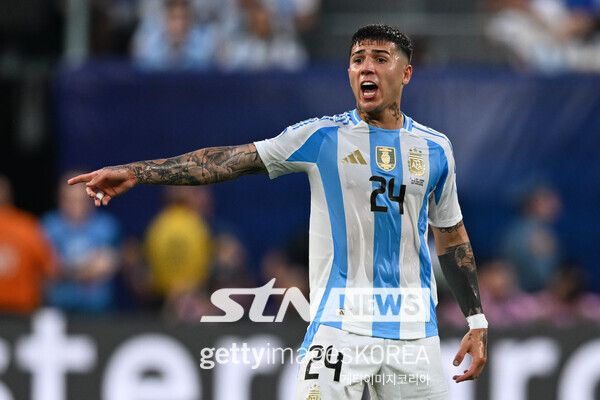 아르헨티나 대표팀 미드필더 엔소 페르난데스. 사진┃게티이미지코리아