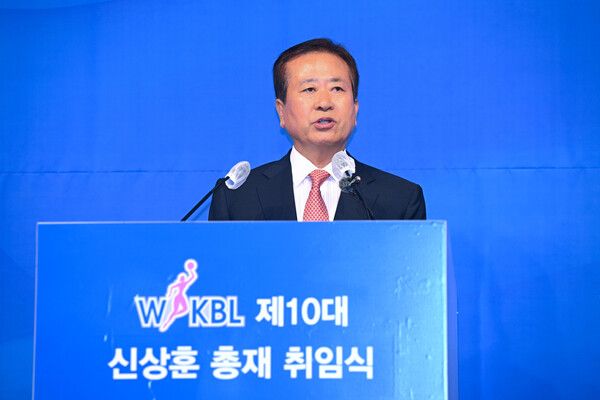 신상훈 WKBL 신임 총재. 사진┃WKBL