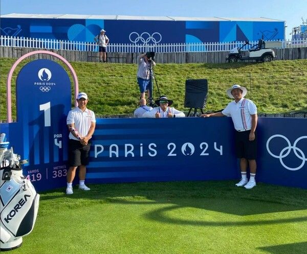 파리 올림픽 남자골프에 출전하는 김주형과 안병훈. 사진┃대한골프협회 SNS 캡쳐