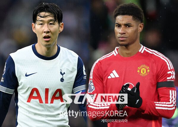 토트넘 홋스퍼 손흥민과 맨체스터 유나이티드 마커스 래시포드. 사진┃게티이미지코리아