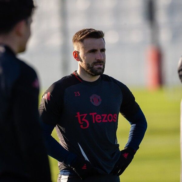 훈련에 복귀한 맨체스터 유나이티드 레프트백 루크 쇼. 사진┃맨체스터 유나이티드