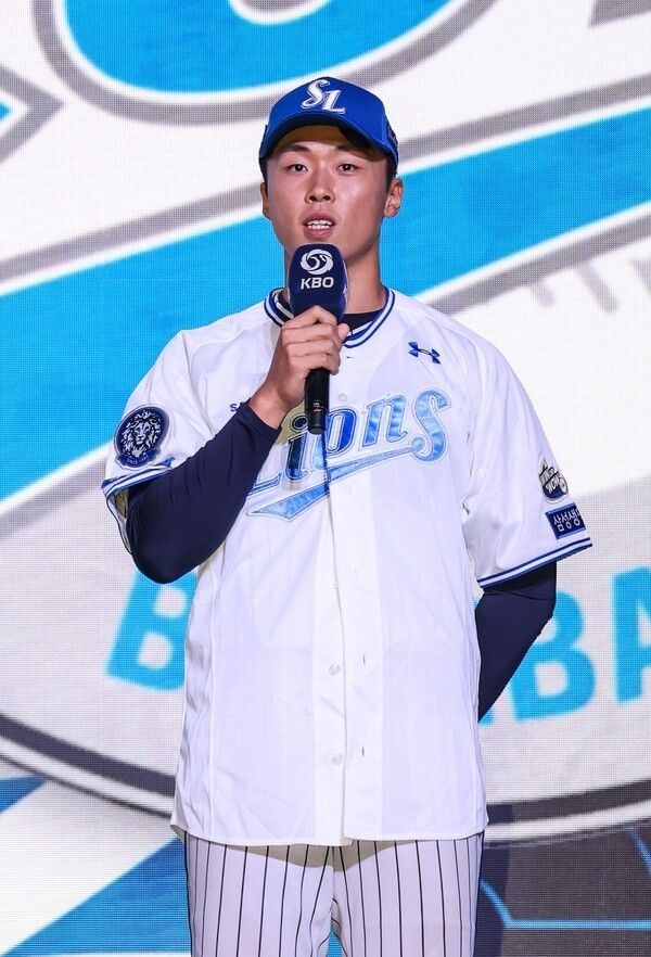 2026 KBO 신인 드래프트에서 삼성 라이온즈에 1라운드(전체 9순위) 지명된 서울고등학교 투수 이호범. /사진=삼성 라이온즈