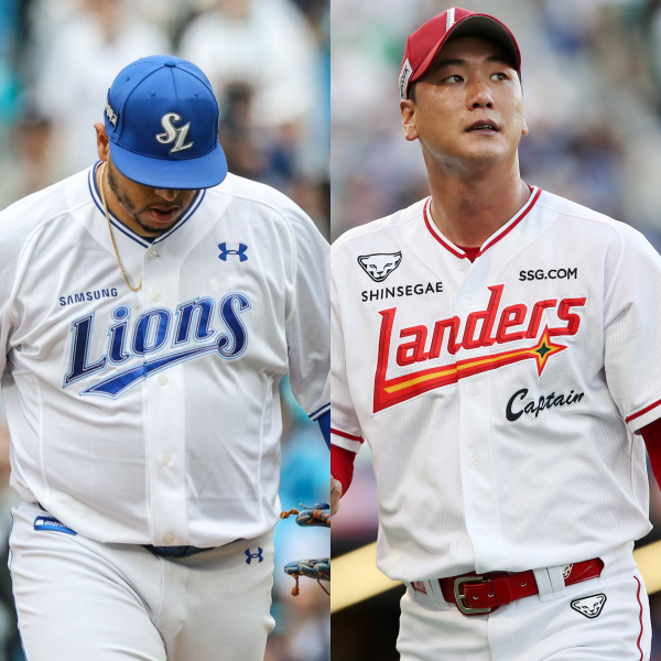 (좌측부터) 삼성 아리엘 후라도, SSG 김광현. 두 선수는 14일 대구 라이온즈파크에서 열리는 2025 신한 SOL뱅크 KBO리그 포스트시즌 준PO 4차전 선발로 예고됐다. /사진=삼성 라이온즈, SSG 랜더스