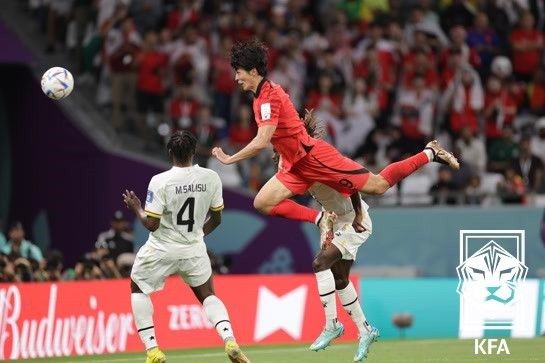가장 최근 가나와의 맞대결이었던 2022 FIFA 카타르 월드컵 조별예선 2차전의 모습. /사진=KFA