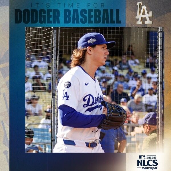 LA 다저스 선발 타일러 글라스노우가 17일(한국시각) 미국 캘리포니아주 다저스타디움에서 열린 밀워키와 NLCS 3차전에서 5.2이닝 1실점 3피안타, 8삼진을 기록하며 팀 승리에 발판을 마련했다. /사진=LA다저스 공식 채널