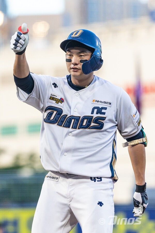 최보성이 지난 2023년 8월 6일 창원 키움전에 7번 3루수로 선발 출전해 5타수 3안타 2득점의 성적을 냈다. /사진=NC 다이노스