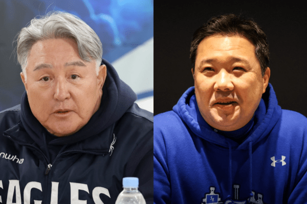 (좌측부터) 김경문 한화 이글스 감독, 박진만 삼성 라이온즈 감독. /사진=한화 이글스, 삼성 라이온즈