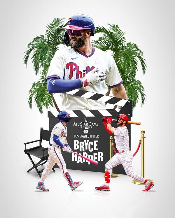 브라이스 하퍼가 2022 MLB 올스타 지명타자로 출전하자 필라델피아 필리스가 이를 기념하며 올린 사진. /사진=필라델피아 필리스 공식 채널