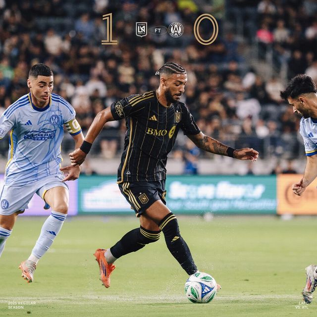 6일 오전 10시(한국시간) 미국 캘리포니아주 LA에 위치한 BMO 스타디움에서 열린 MLS 정규리그 애틀란타 유나이티드전에서 1-0으로 승리한 로스엔젤레스FC(LAFC). /사진=LAFC