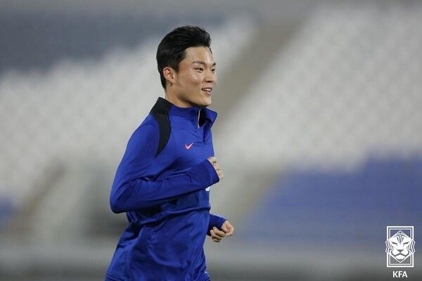 한국 축구 대표팀 오현규. /사진=대한축구협회