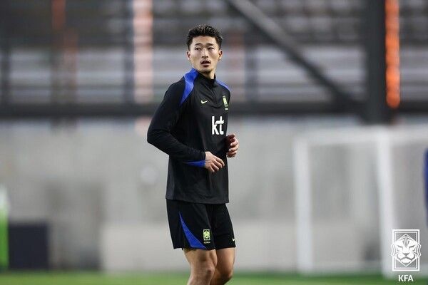 한국 축구 대표팀 오현규. /사진=대한축구협회