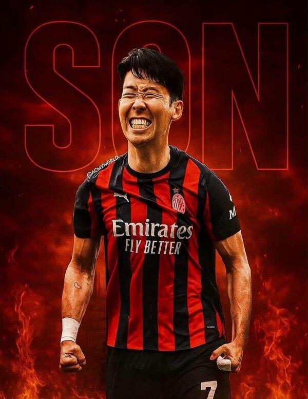 AC 밀란 이적설이 터진 손흥민. /사진=milanista.al