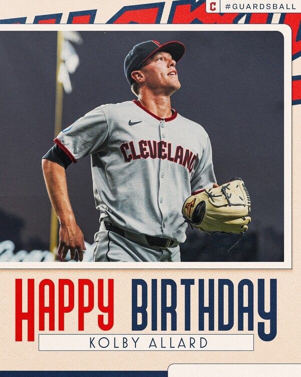 클비 알라드가 지난 8월 14일 클리블랜드 가디언즈 구단에 생일 축하를 받았다. /사진=클리블랜드 가디언스 공식 채널