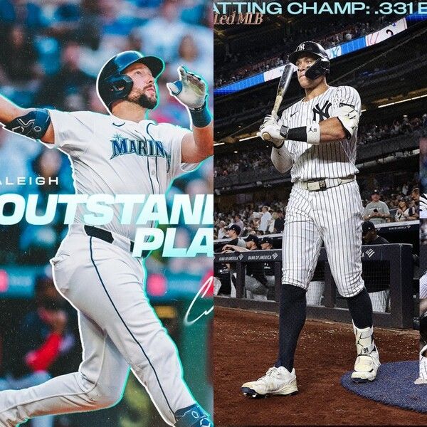 (좌측부터) 포수 칼 랄리, 외야수 애런 저지/. /사진=시애틀 매리너스 공식 채널, 뉴욕 양키스 공식 채널