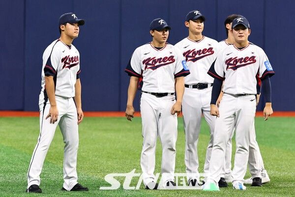 일본 원정 2차전에서 7-7 무승부를 기록한 류지현호. /사진=뉴시스