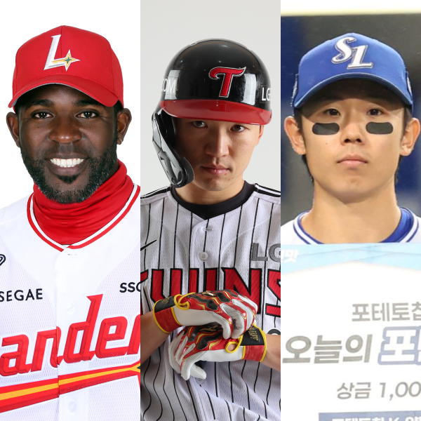 (좌측부터) SSG 랜더스 기예르모 에레디아(우익수), LG 트윈스 박해민(중견수), 삼성 라이온즈 김성윤(좌익수). /사진=SSG 랜더스, LG 트윈스, 삼성 라이온즈