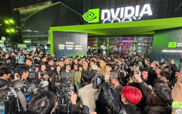 30일 서울 코엑스에서 엔비디아 '지포스 게이머 페스티벌'이 개최됐다.(▲ 젠슨 황). /사진=기가바이트 어로스