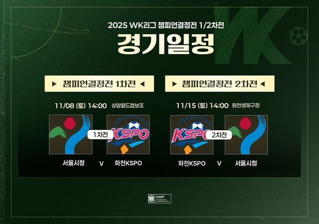 ‘2025 WK리그 챔피언결정전’ 일정표. /사진=한국여자축구연맹
