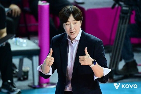 페퍼저축은행 장소연 감독. /사진=한국배구연맹