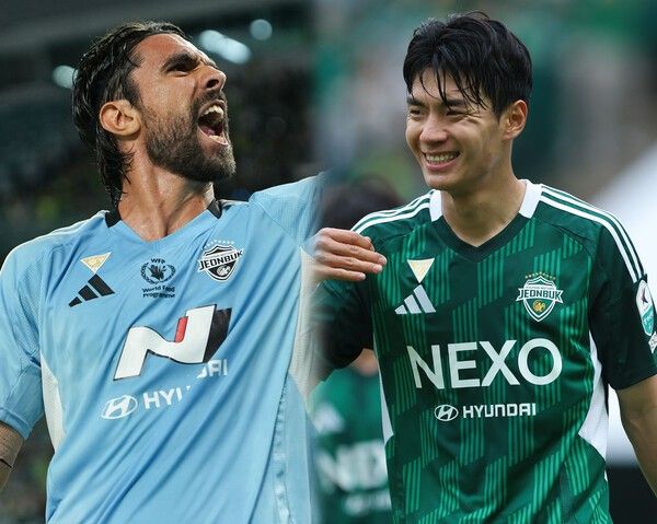 전북현대 콤파뇨, 전진우. /사진=전북현대