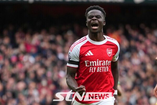 아스널 FC 윙포워드 부카요 사카. /사진=뉴시스(AP)