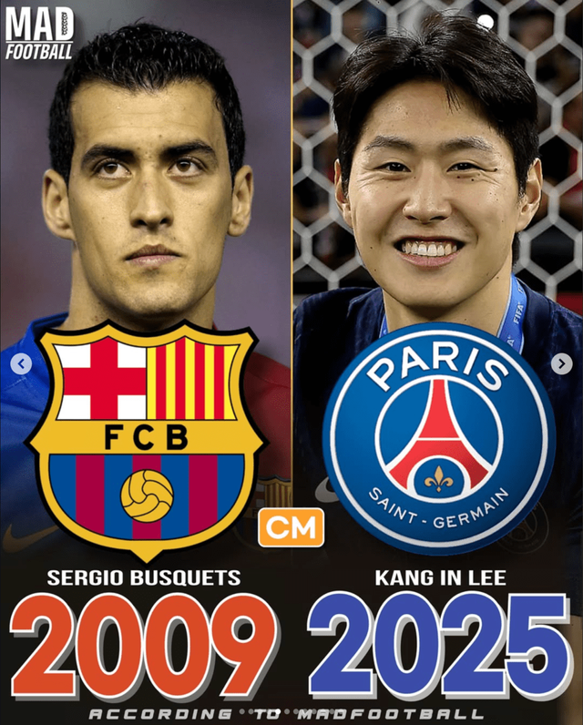 세르히오 부스케츠와 비교된 이강인. /사진=매드풋볼