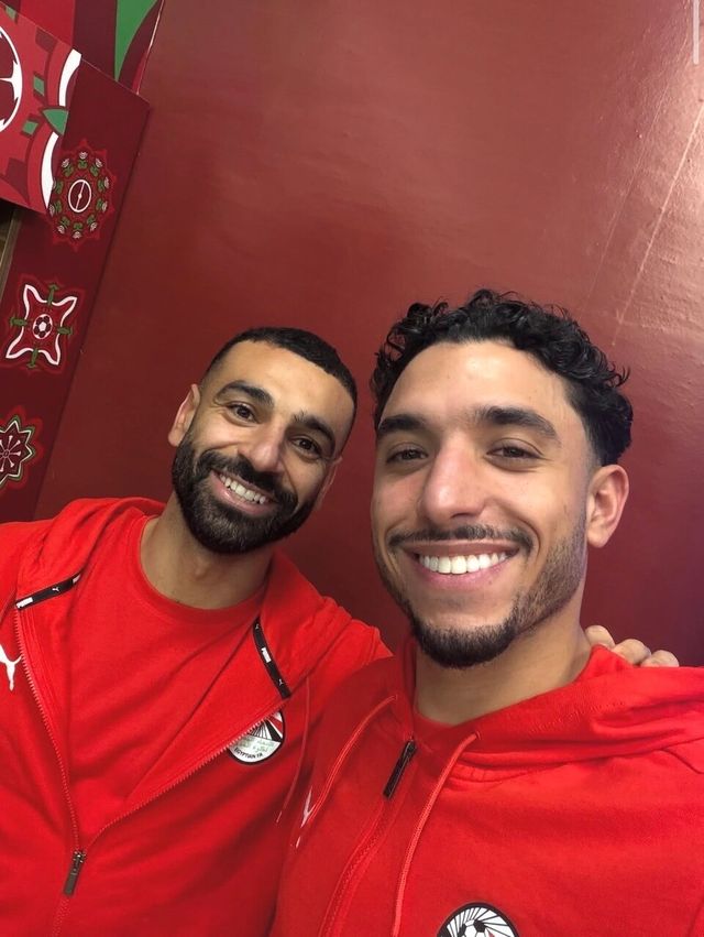 모하메드 살라(왼쪽)와 오마르 마르무쉬. /사진=모하메드 살라 SNS