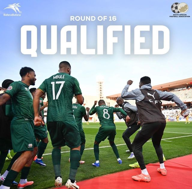 2025 아프리카 네이션스컵(AFCON) 16강 진출에 성공한 남아프리카공화국. /사진=남아프리카공화국축구협회 SNS