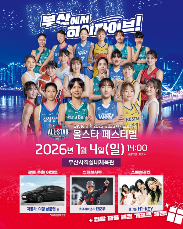 푸짐한 선물과 함께 부산에서 열리는 WKBL 올스타전. /사진=WKBL