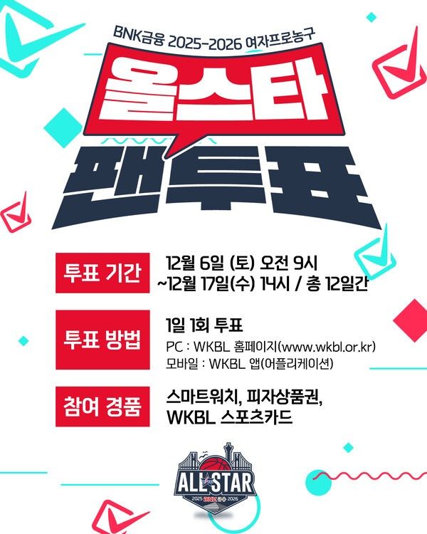 올스타 팬 투표 시작을 알린 WKBL. /사진=WKBL