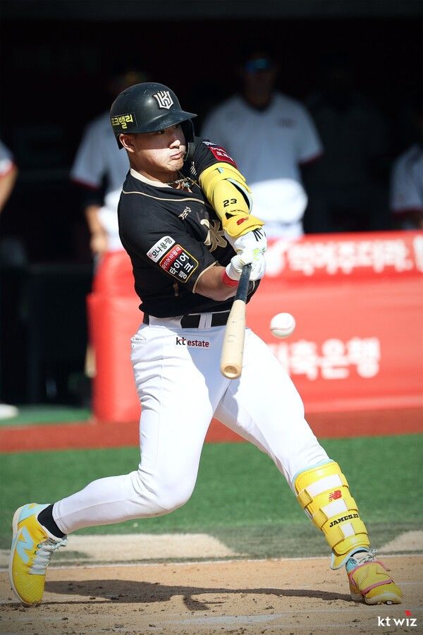 KT 위즈 외야수 안현민. /사진=KT 위즈