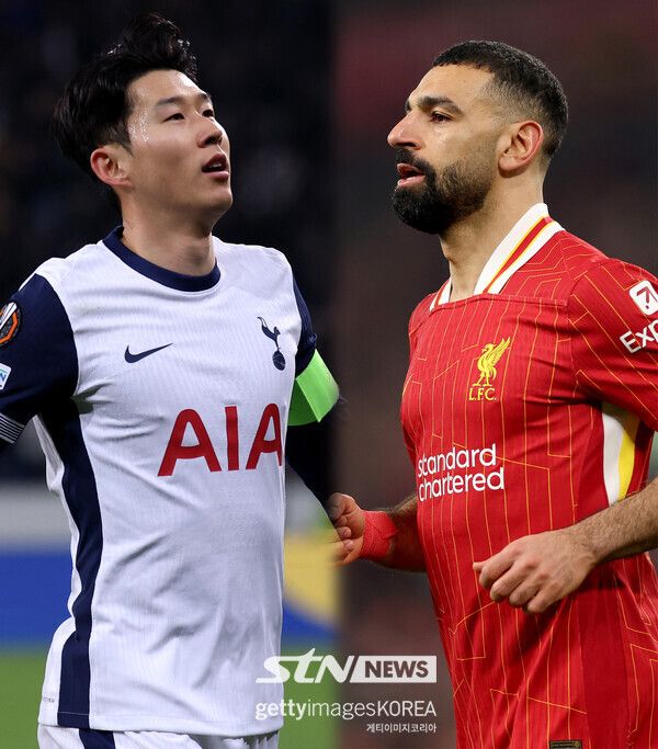 토트넘 홋스퍼 손흥민과 리버풀 모하메드 살라. 사진┃게티이미지코리아